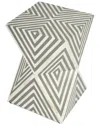 Butler Specialty Company Anais And Grey Bone Inlay Accent Table In Grey
