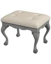 Butler Specialty Company Ashford Upholstered 25.5in Vanity Stool In Grey