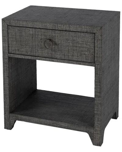 Butler Specialty Company Bar Harbor Raffia Nightstand In Grey