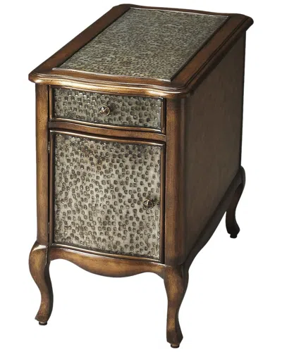 Butler Specialty Company Bosworth Hammered Metal Side Table In Brown