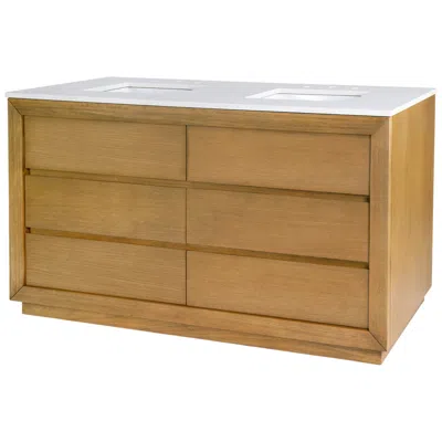 Butler Specialty Company Brady 60 In. W Quartz Top Bathroom Vanity, Natural