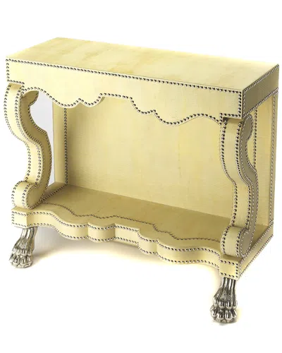 Butler Specialty Company Butler Specialty Bonino Cosmopolitan Leather Console Table In Gold