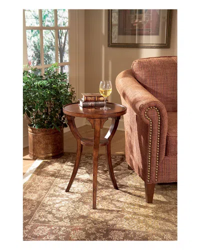 Butler Specialty Company Butler Specialty Round Wood Accent Table In Brown