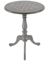 Butler Specialty Company Colbert 22in Round Pedestal Game Table In Grey
