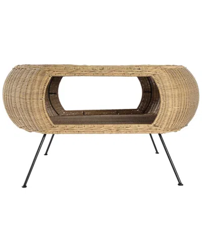 Butler Specialty Company Coralitta Rattan Coffee Table In Brown