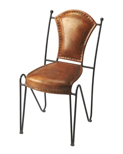 Butler Specialty Company Coriander Iron & Leather Side Chair