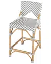 Butler Specialty Company Creanly Rattan Counter Stool In Grey