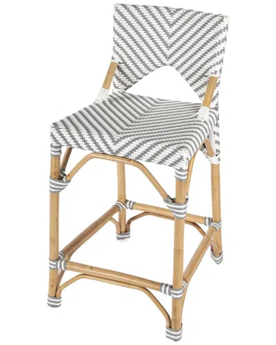 Butler Specialty Company Creanly Rattan Counter Stool In Grey
