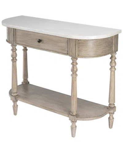 Butler Specialty Company Danielle Marble 40in One- Drawer Console Table In Brown