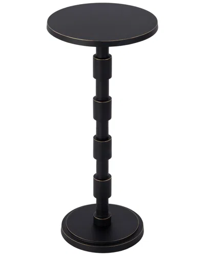 Butler Specialty Company Delano 10in Round All Metal Pedestal Base End Table In Black