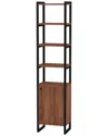Butler Specialty Company Drake 73in Narrow Walnut Bookcase With Storage In Brown