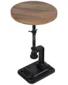 Butler Specialty Company Ellis Adjustable Pedestal Side Table In Metallic