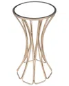 Butler Specialty Company Faruh Metal & Mirrored Accent Table In Silver