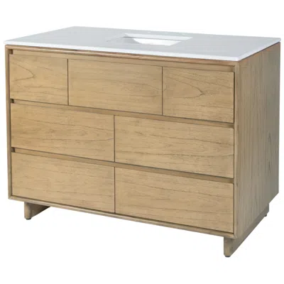 Butler Specialty Company Halmstad 48 In. W 6 Drawer Vanity Set, Blonde Oak In Neutral
