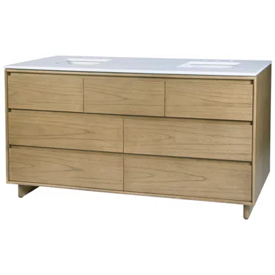 Butler Specialty Company Halmstad 72 In. W 5 Drawer Vanity Set, Blonde Oak In Brown