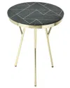 Butler Specialty Company Haven Green Marble & Brass Accent Table In Green