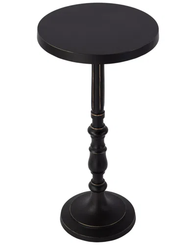 Butler Specialty Company Heidi 12in Round All Metal Pedestal Base End Table In Gold