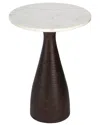 Butler Specialty Company Julia Marble Pedestal End Table In Brown