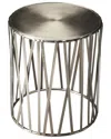 Butler Specialty Company Kruse Iron 15.5in Drum Table In Silver
