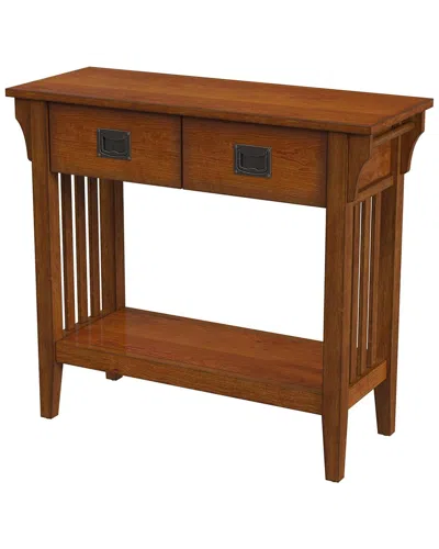 Butler Specialty Company Larina Burl 2- Drawer Console Table In Brown