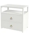 Butler Specialty Company Lark 2 Drawer Wide Nightstand In White