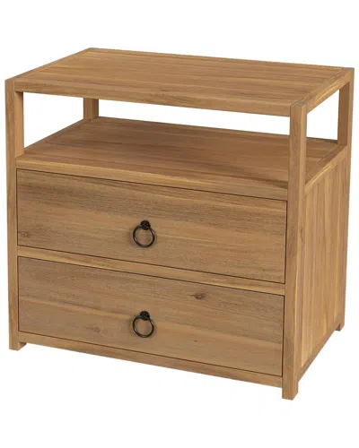 Butler Specialty Company Lark Natural 2 Drawer Wide Nightstand In Brown