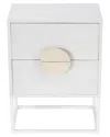 Butler Specialty Company Lennasa 2 Drawers End Table In White
