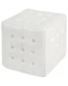 Butler Specialty Company Leon Leather Ottoman In White
