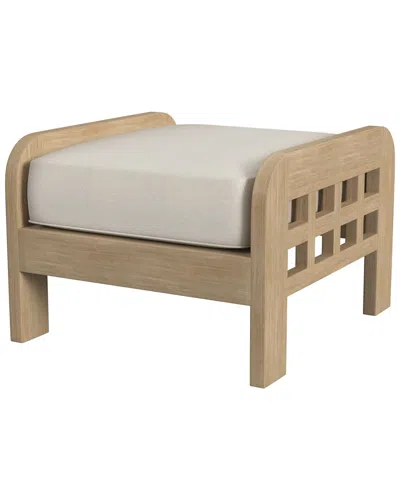 Butler Specialty Company Monhegan Teak Outdoor Ottoman In Brown