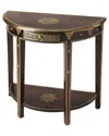 Butler Specialty Company Ranthore Brass Demilune Console Table In Brown