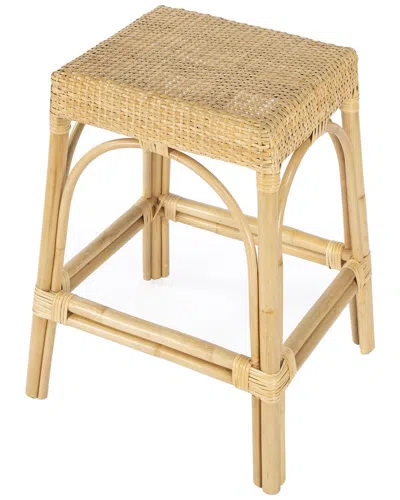 Butler Specialty Company Robias Natural Rattan 24.5in Counter Stool In Brown