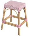 Butler Specialty Company Robias Rectangular Rattan 24.5in Counter Stool In White