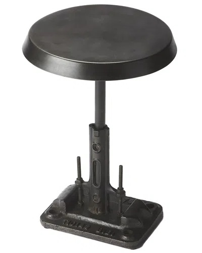 Butler Specialty Company Roscoe Round Metal 14in Accent Table In Black
