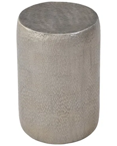 Butler Specialty Company Sahara 12in Round Stainless Steel End Table In Brown