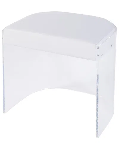 Butler Specialty Company Solara 20in Seat Height Acrylic Accent Stool In White