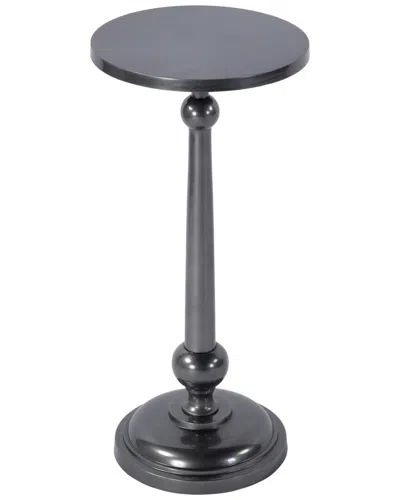 Butler Specialty Company Sterling 10in Round Metal Pedestal Base End Table In Gray