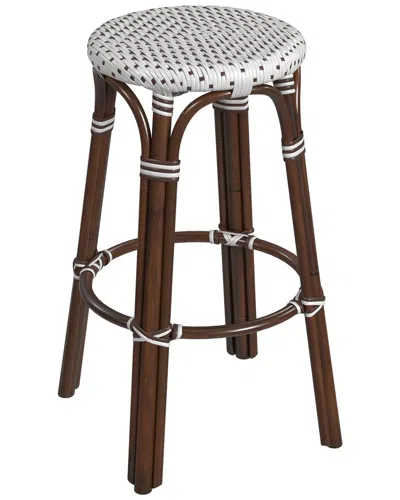 Butler Specialty Company Tobias Chocolate Rattan Bar Stool In Dark Brown