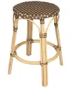 Butler Specialty Company Tobias Rattan Round 24in Counter Stool In Brown
