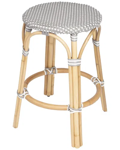 Butler Specialty Company Tobias Rattan Round 24in Counter Stool In Multi