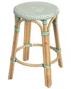 Butler Specialty Company Tobias Rattan Round 24in Counter Stool In White