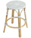 Butler Specialty Company Tobias Rattan Round 24in Counter Stool In White