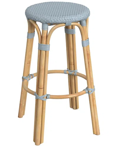 Butler Specialty Company Tobias Twilight Blue Rattan Bar Stool