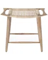 Butler Specialty Company Tristan Natural Wood & Rattan Counter Stool In Brown