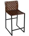 Butler Specialty Company Urban Woven Leather 25in Counter Stool In Brown