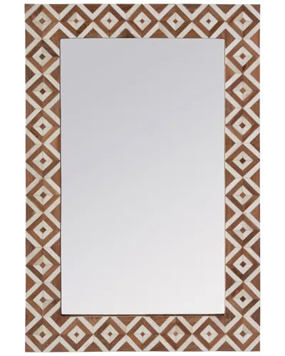 Butler Specialty Company Verona 24in X 36in Bone-inlay Wall Mirror In Brown