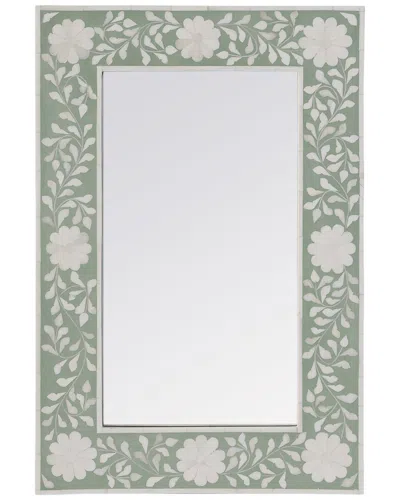 Butler Specialty Company Vivienne 16in X 24in Rectangular Bone Inlay Wall  Mirror In Green