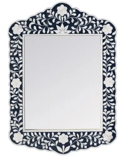 Butler Specialty Company Vivienne 20in X 28in Bone Inlay Vertical Wall Mirror In Black