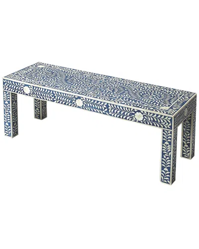 Butler Specialty Company Vivienne Blue Bone Inlay Bench