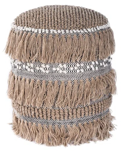Butler Specialty Company Zoey Round Pouffe In Beige