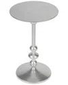 Butler Specialty Company Zora Silver Iron Pedestal Accent Table In Silver